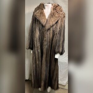 Vtg GALANOS Neiman Marcus Russian Sable Full Length Fur Coat 50" Luxury Size 4-6